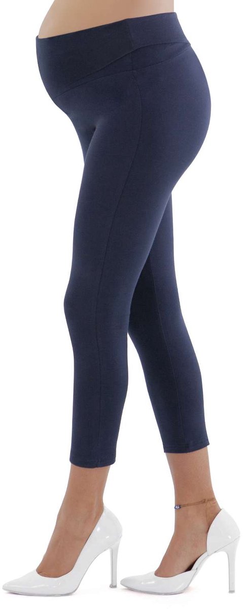 Mamsy - Barcelona - Zwangerschapslegging uit ademend katoen -7/8- Blauw - XL