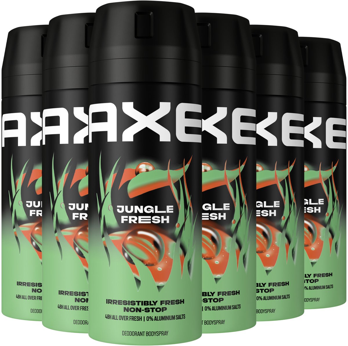 AXE Deodorant Bodyspray - Jungle Fresh - met onze meest onweerstaanbare geur ooit - 6 x 150 ml