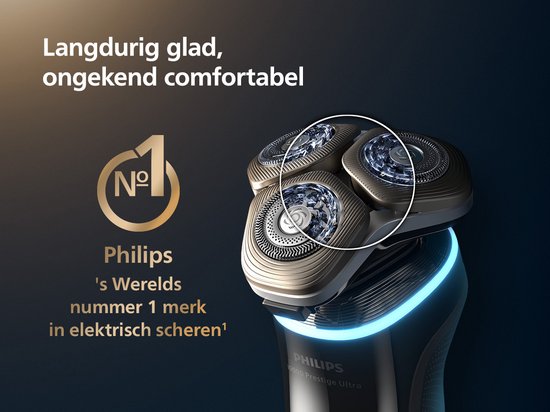 Philips Shaver i9000 Prestige Ultra Elektrisch Scheerapparaat Voor Mannen - Met Quick Clean Pod & Precisietrimmer - Zwart - XP9400/31