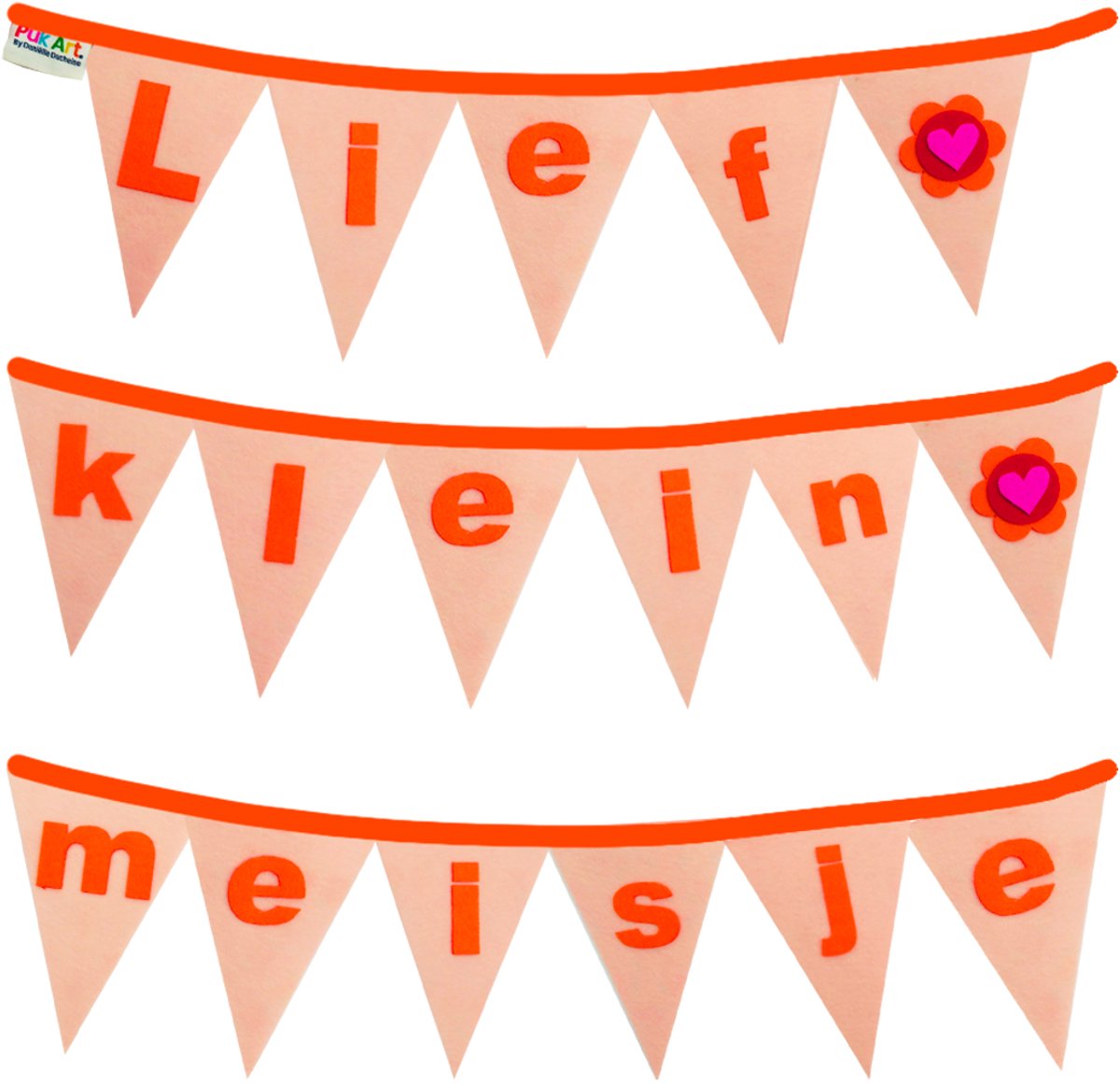 Puk Art© Geboorteslinger Lief Klein Meisje – Duurzaam – Kraamcadeau Meisje