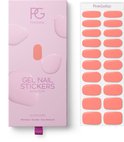 Pink Gellac gel nagelstickers in zacht abrikoos, 20 stuks.