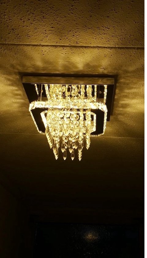 LuxiLamps - Plafonnier en Crystal à 5 ​​têtes - White froid - Plafonnier LED - Wit - Lampe de salon - Lampe moderne - Plafonnier