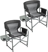 Bol.com TRVLMORE Campingstoelen - Duo Pack - Opvouwbaar - Lichtgewicht - 120 kg draagvermogen - Zwart aanbieding