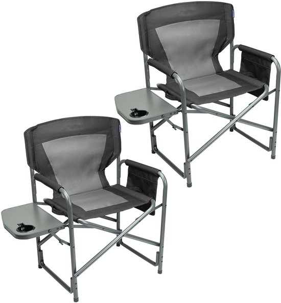TRVLMORE Campingstoelen - Duo Pack - Opvouwbaar - Lichtgewicht - 120 kg draagvermogen - Zwart
