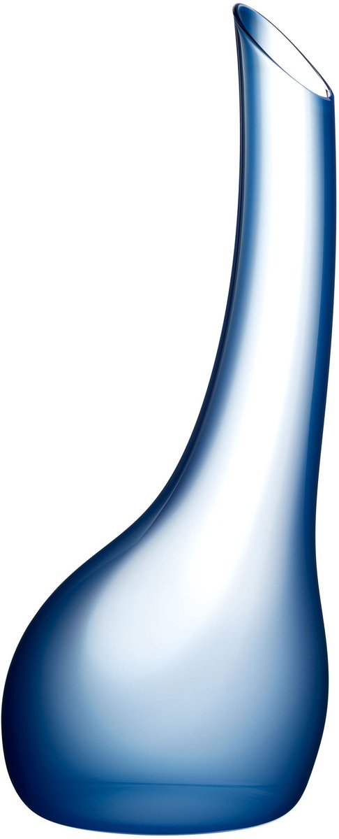 Riedel decanter Cornetto Confetti Blue, glazen decanter, decanteerfles, wijnkaraf, hoogwaardig glas, blauw, 1,2 l, 1977/13B
