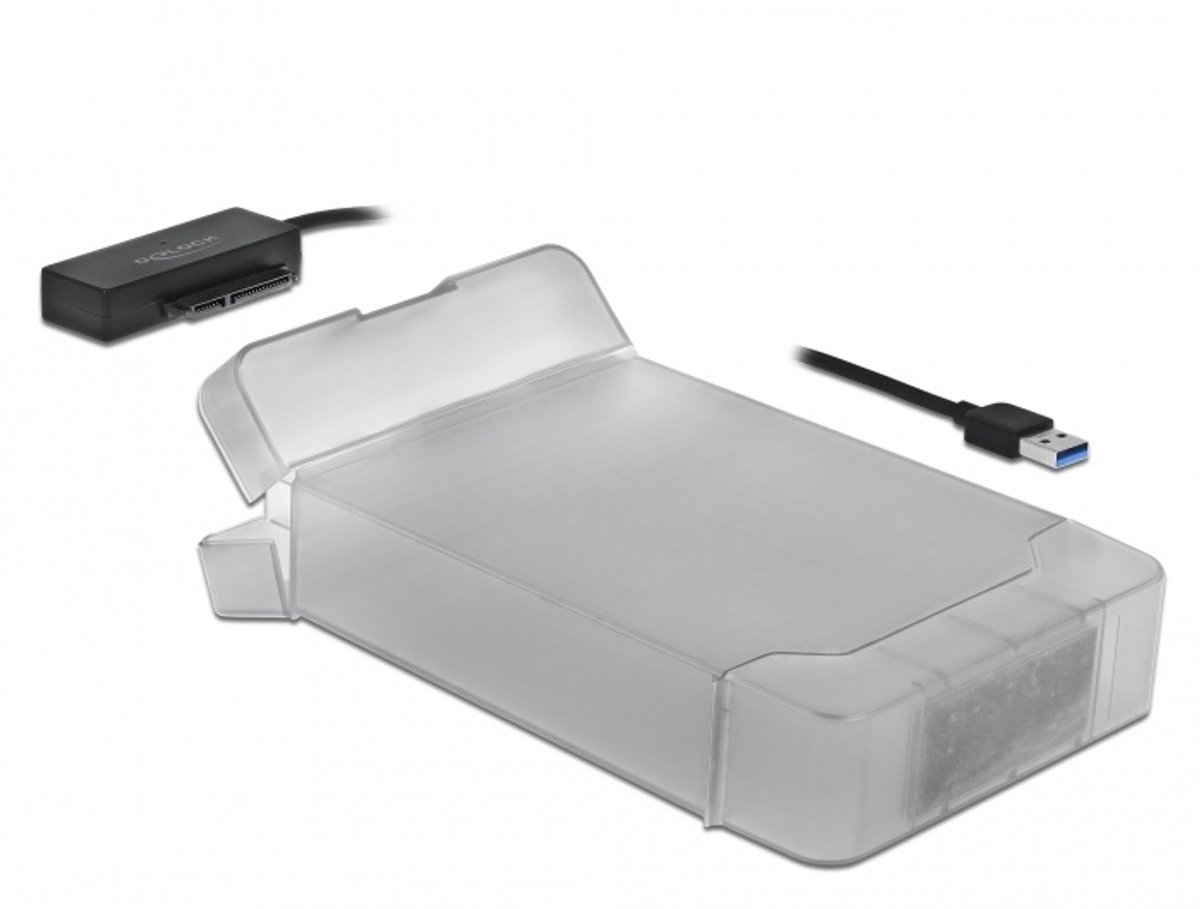 Image of Delock USB Type-A to SATA Converter with 3.5″ Protection Cover