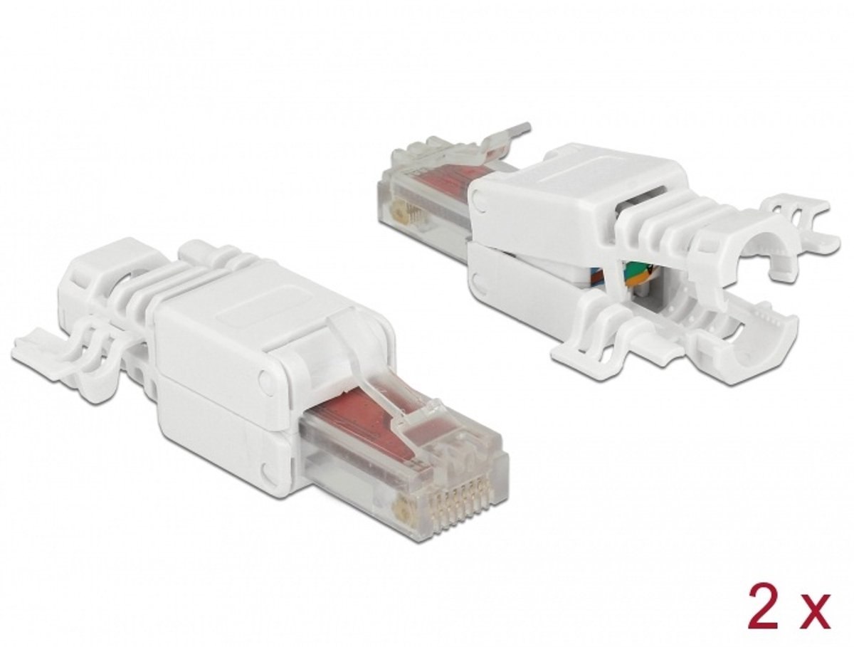 DeLOCK RJ45 plug Cat.6 UTP toolfree 2 stuks