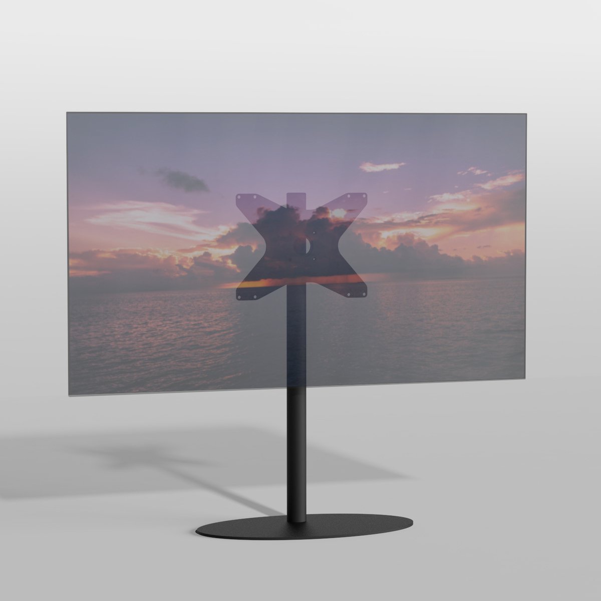 Cavus TV Vloerstatief ELLIPS - zwart - hoogte 100cm - VESA 400x300
