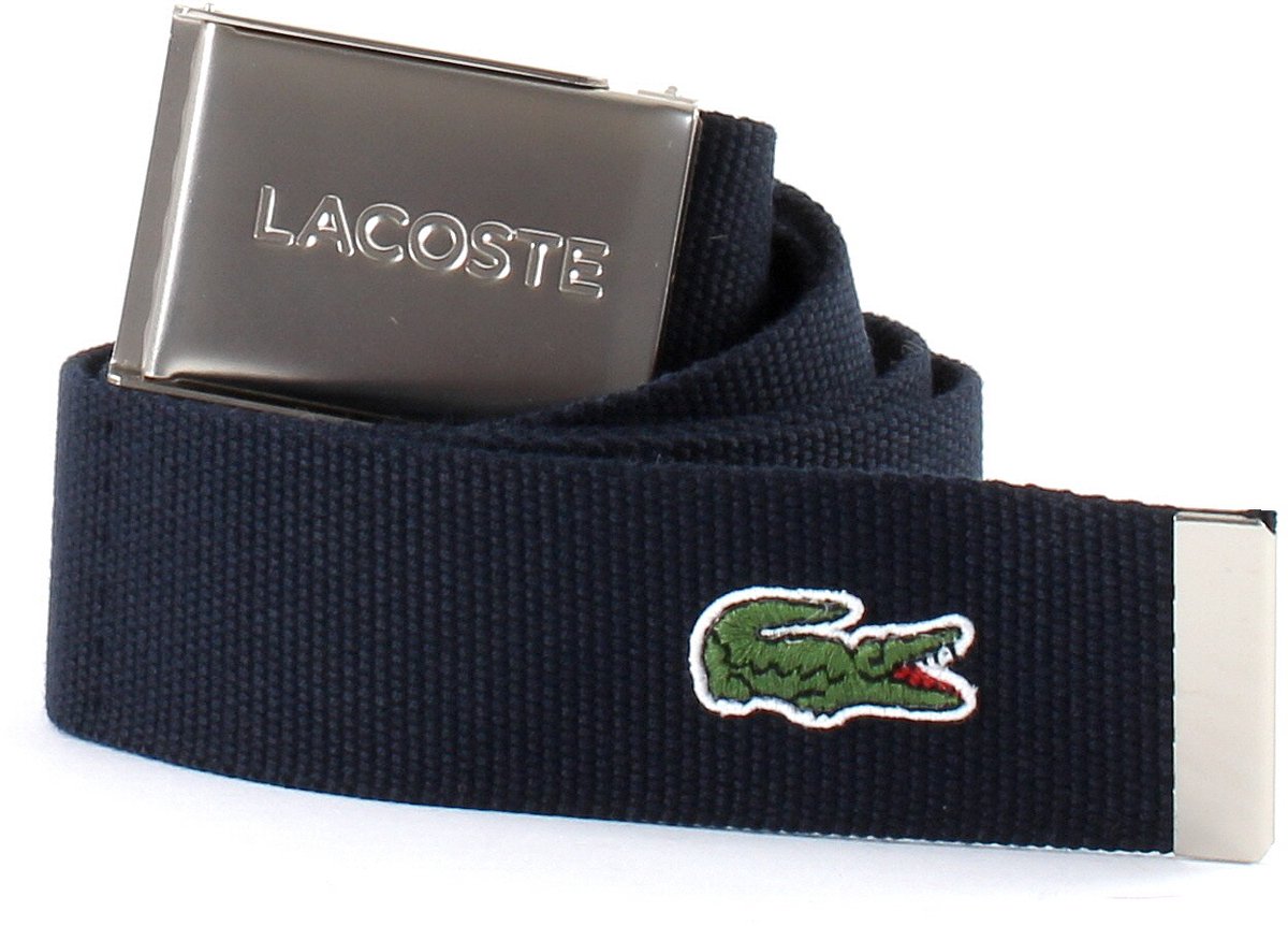 LACOSTE Riem Casual Woven Strap W130 Navy Blue Blauw