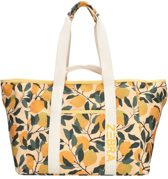 Sac de plage Elise de Zebra Trends - Compartiment humide - Poche zippée - Pratique - Élégant - Citroen