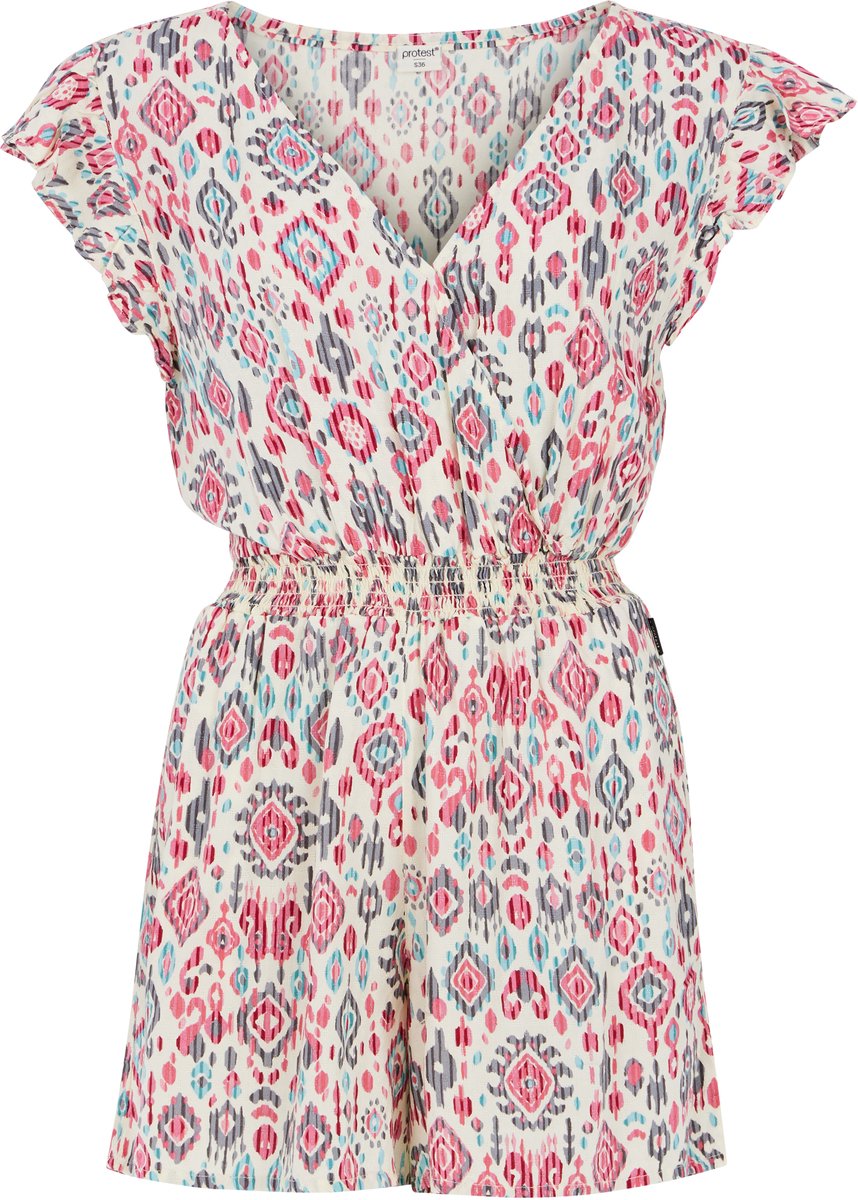 Protest Prttoska – Playsuit Dames – Tailleband elastiek Canvasoffwhite