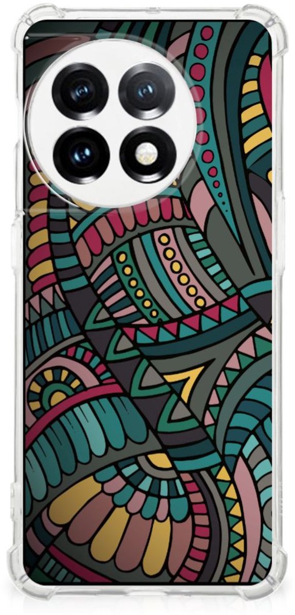 OnePlus 11 Doorzichtige Silicone Hoesje Aztec