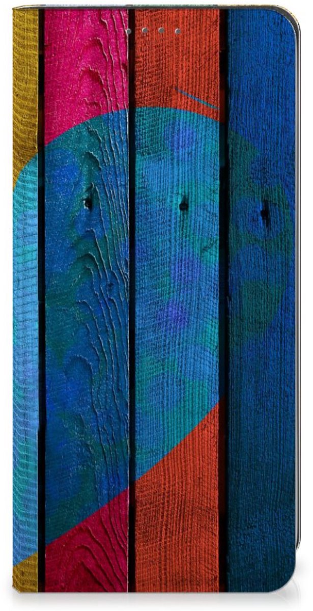 Google Pixel 7A Book Wallet Case Wood Heart - Cadeau voor je Vriend