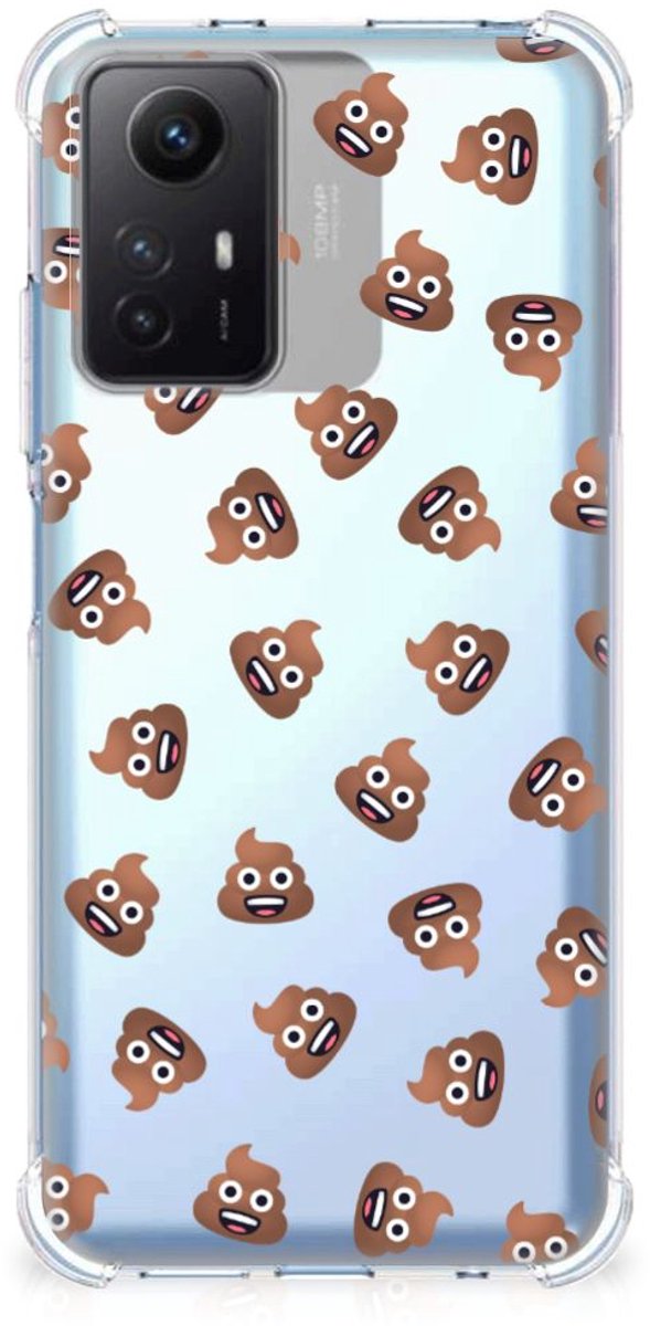 Doorzichtige Silicone Hoesje voor Xiaomi Redmi Note 12s Poep Emojis