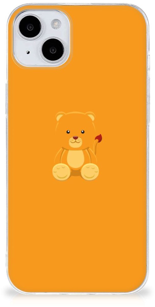 Back Cover voor iPhone 15 Telefoonhoesje met Naam Baby Beer