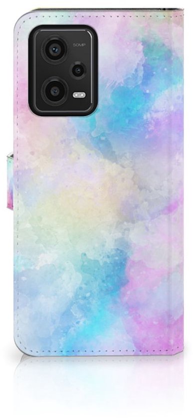 Coque Téléphone Xiaomi Redmi Note 12 5G | Poco X5 Housse en Cuir Premium Flip Case Portefeuille Etui pour Aquarelle Lumière