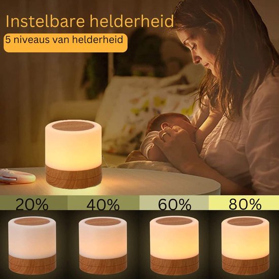 VELTRR® Nachtlampje Baby - Slaaptrainer Kinderen - Dimbaar van Merkloos — afbeelding 2