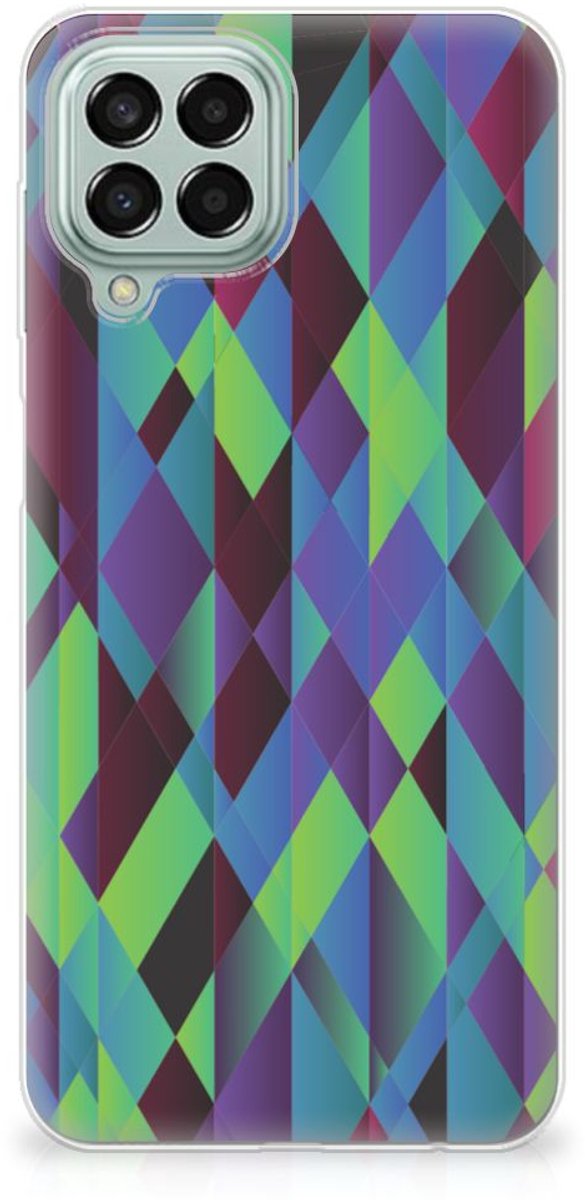 Samsung Galaxy M33 TPU Hoesje Abstract Green Blue