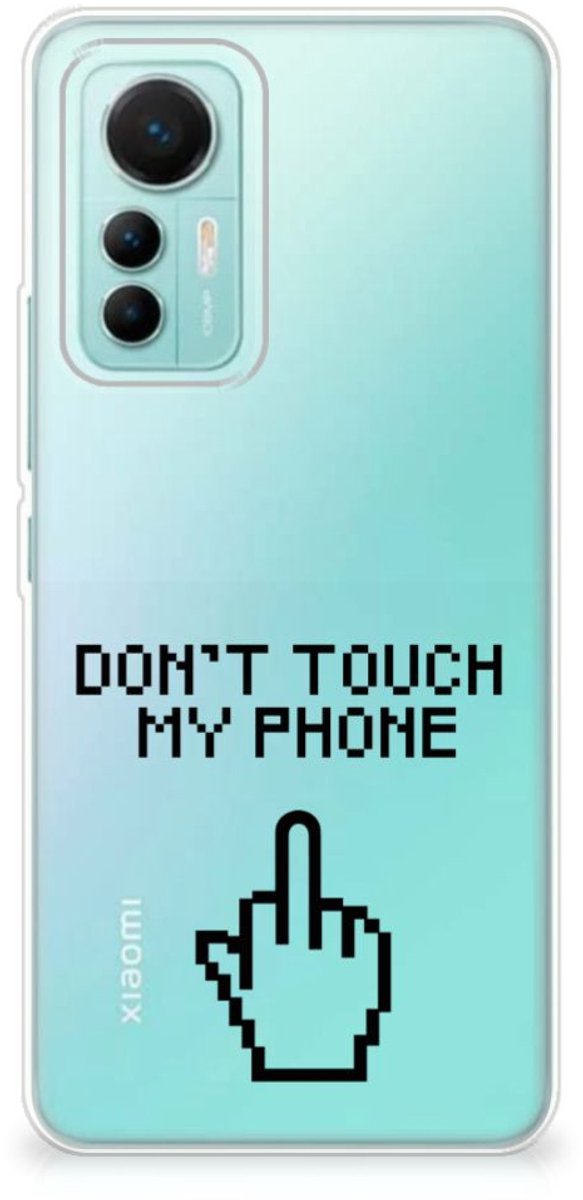 Xiaomi 12 Lite Silicone-hoesje Finger Don't Touch My Phone