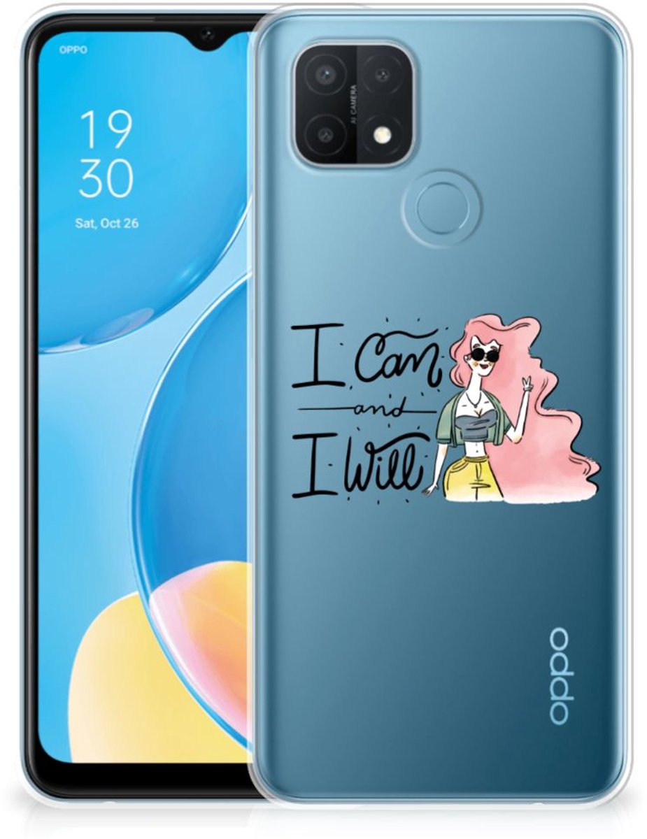OPPO A15 Telefoonhoesje met Naam i Can