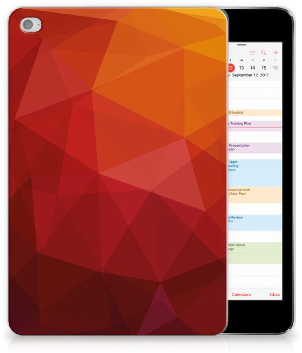 Back Cover voor Apple iPad Mini 4 | Mini 5 (2019) Polygon Red