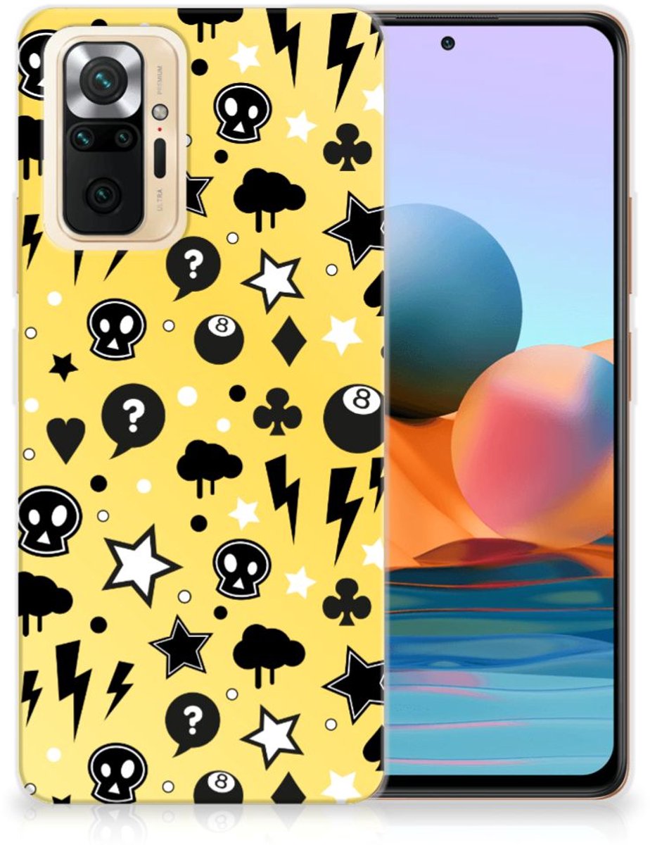 Silicone Back Case Xiaomi Redmi Note 10 Pro Punk Geel