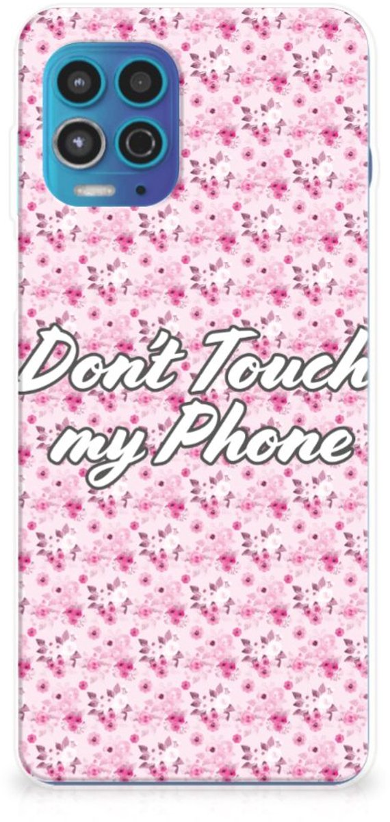Motorola Moto G100 Silicone-hoesje Flowers Pink DTMP