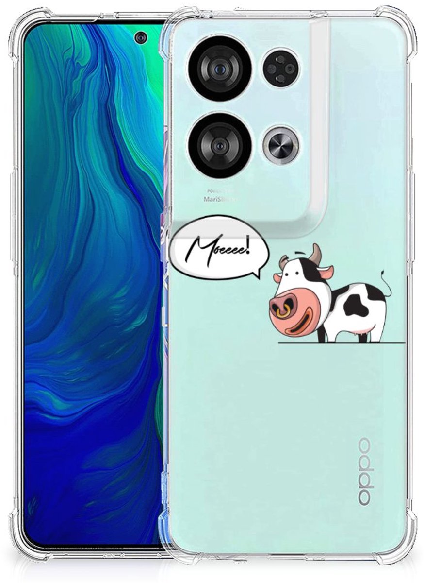 OPPO Reno8 Stevig Bumper Hoesje Cheeky Cow