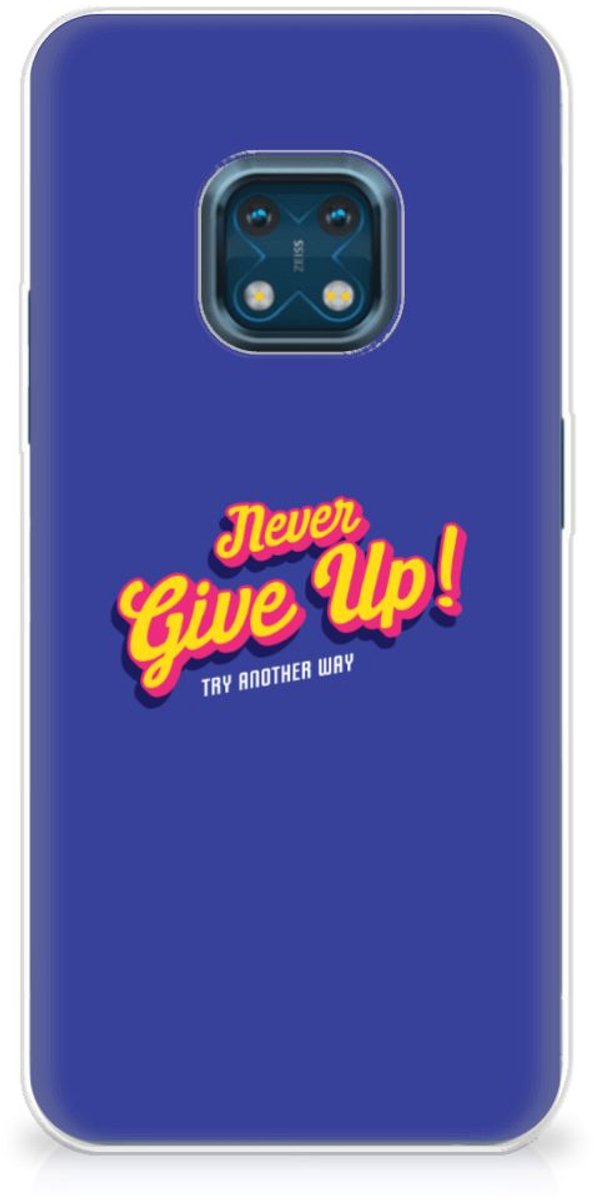 Nokia XR20 Siliconen hoesje met naam Never Give Up