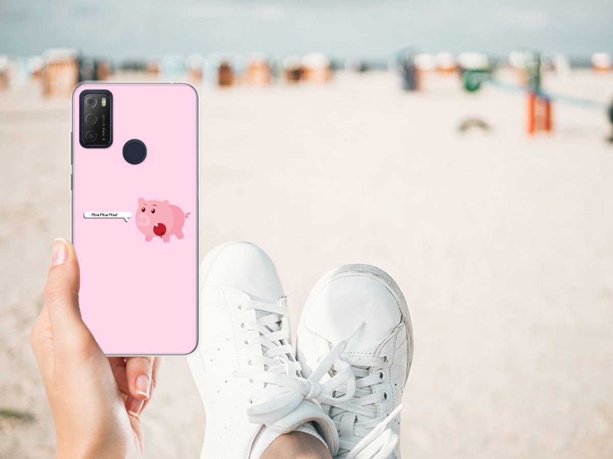 Alcatel 1S (2021) Telefoonhoesje met Naam Pig Mud