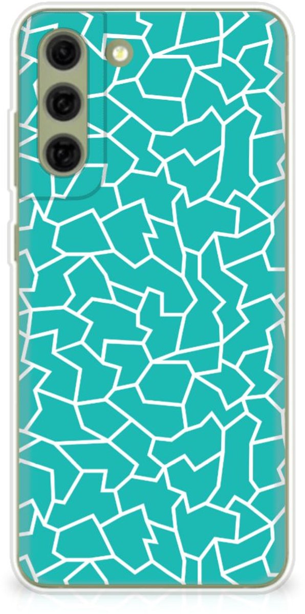 Samsung Galaxy S21FE Hoesje maken Cracks Blue
