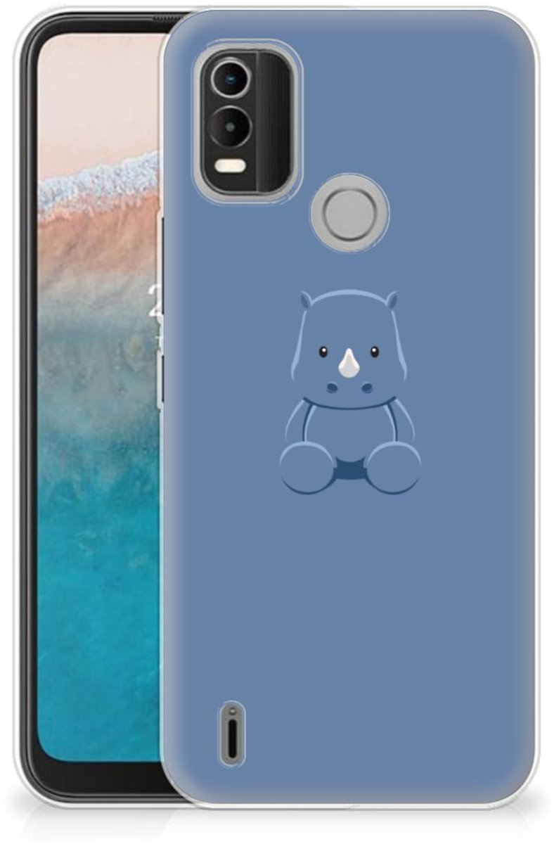 Nokia C21 Plus Telefoonhoesje met Naam Baby Rhino