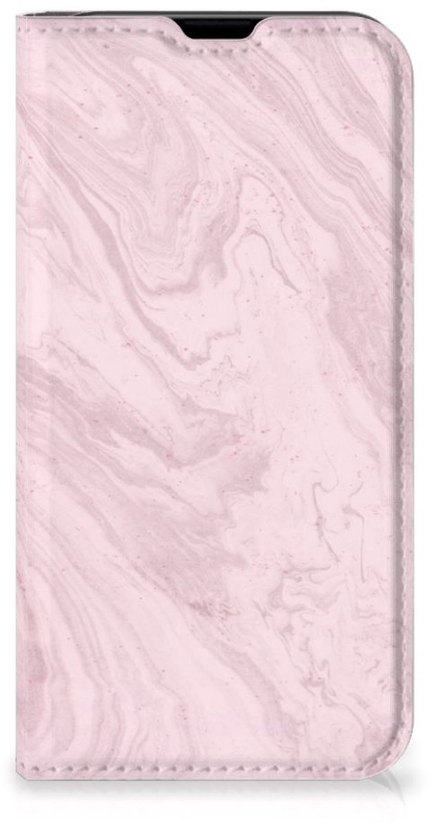 iPhone 13 Mini Standcase Marble Pink - Origineel Cadeau Vriendin