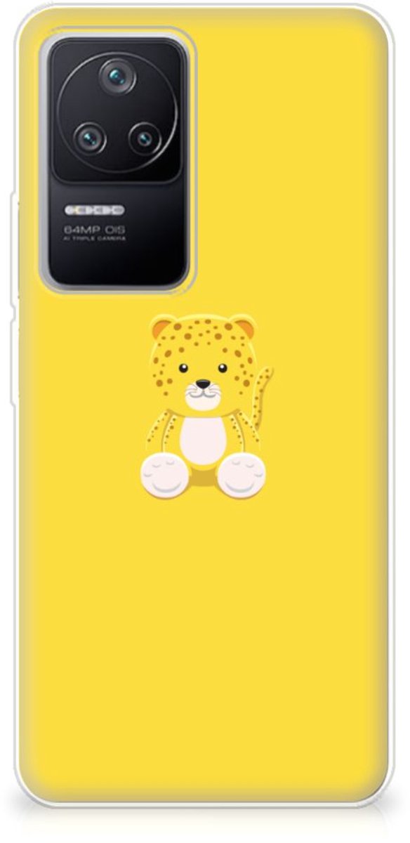 Xiaomi Poco F4 Telefoonhoesje met Naam Baby Leopard
