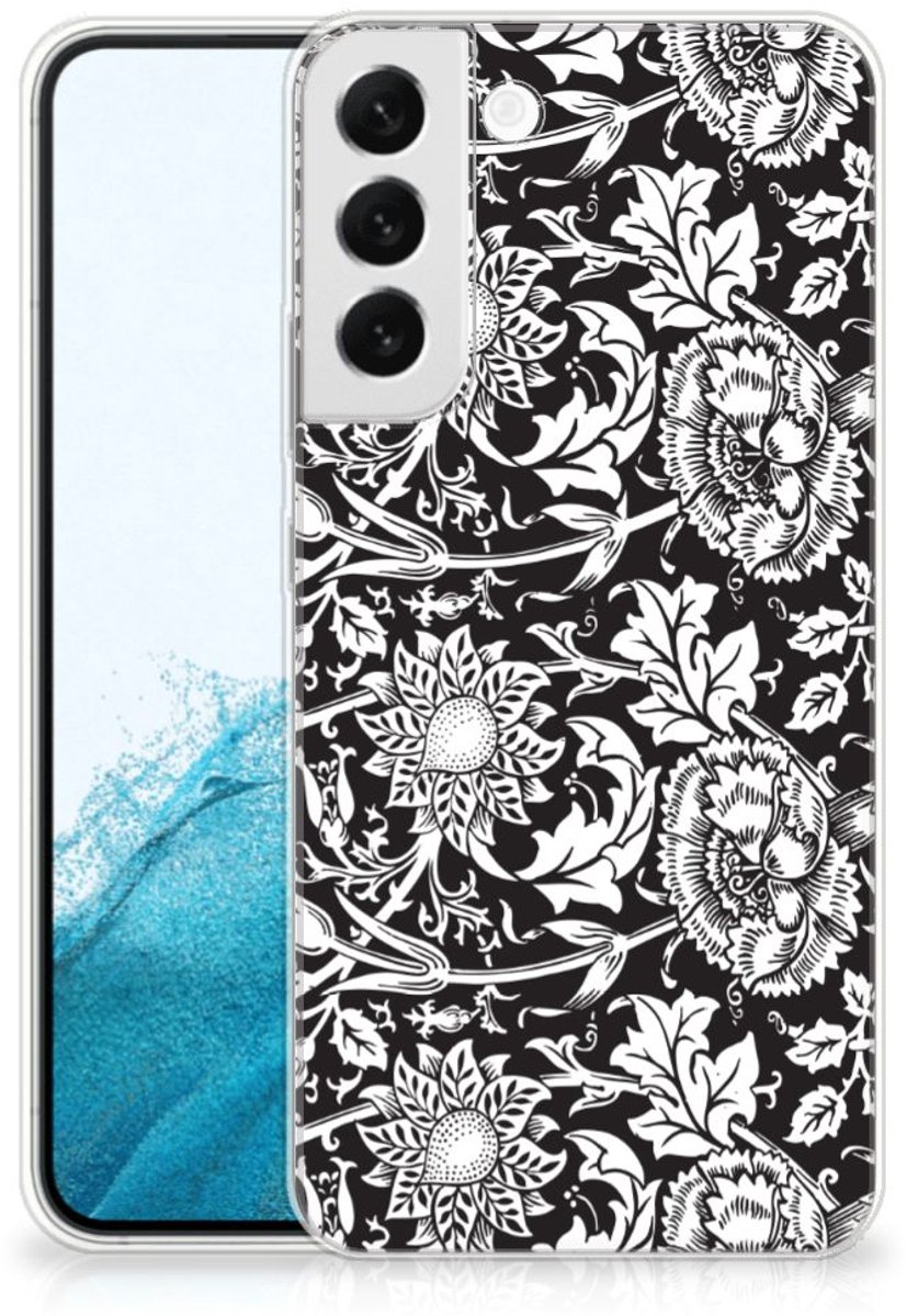 Samsung Galaxy S22 Plus TPU Case Black Flowers