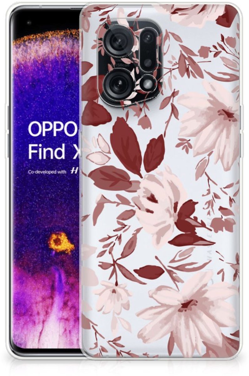 Hoesje maken OPPO Find X5 Watercolor Flowers