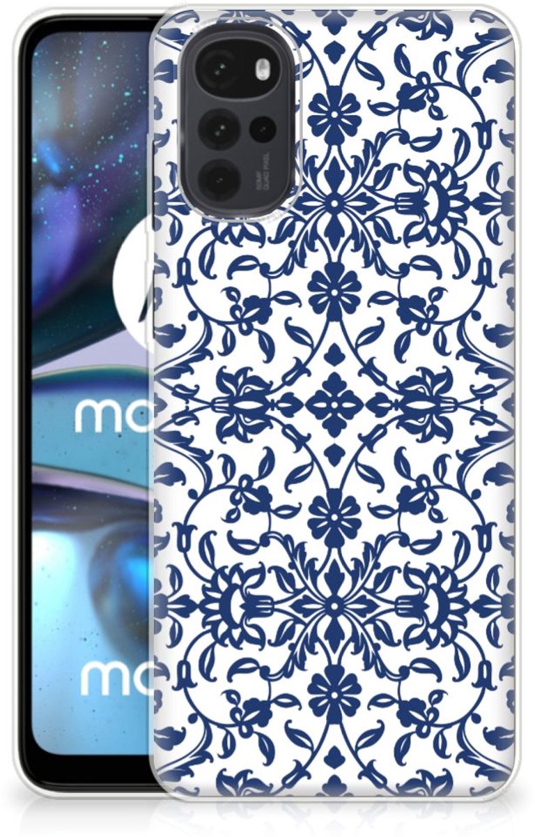 Motorola Moto G22 TPU Case Flower Blue