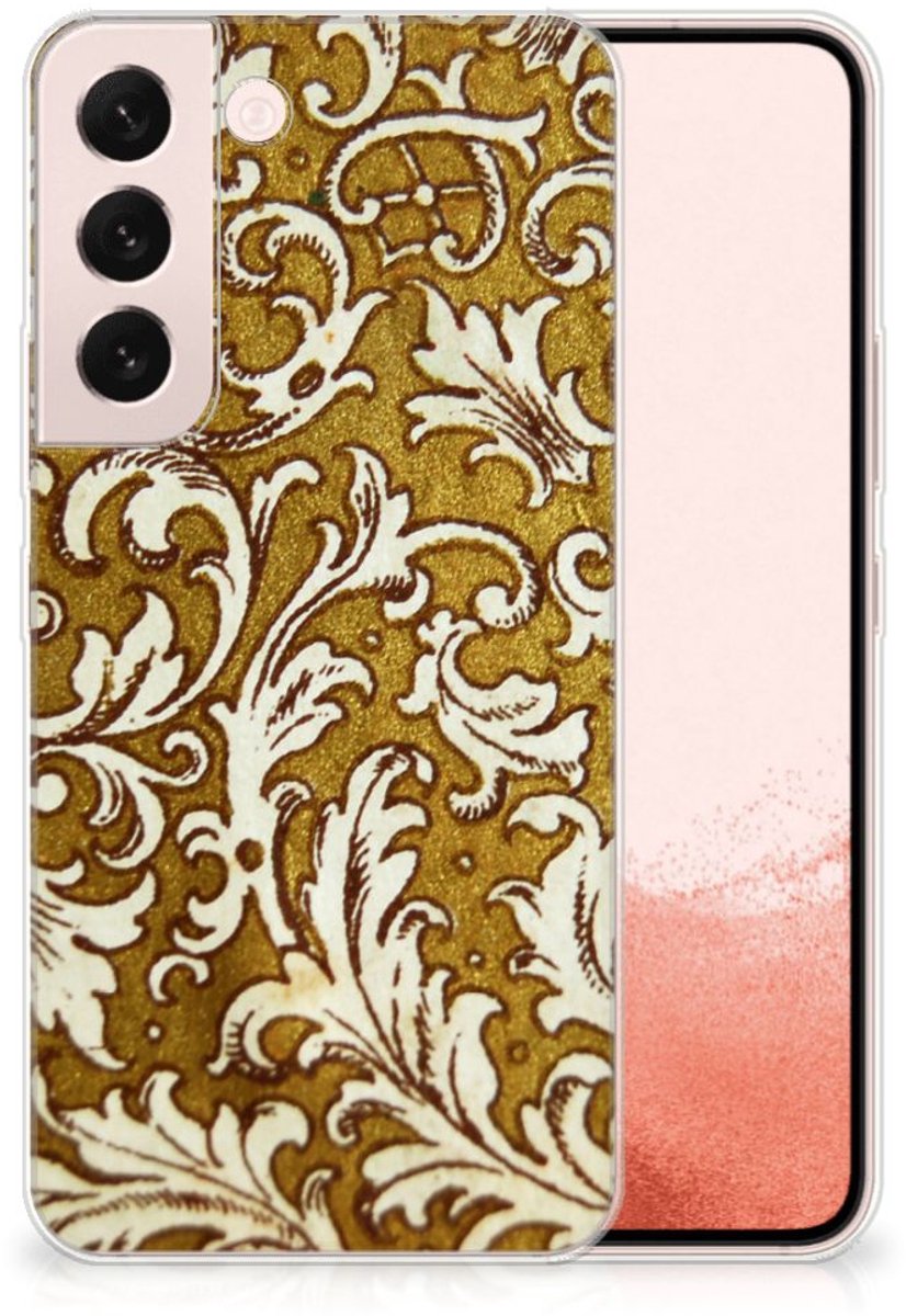 Siliconen Hoesje Samsung Galaxy S22 Barok Goud