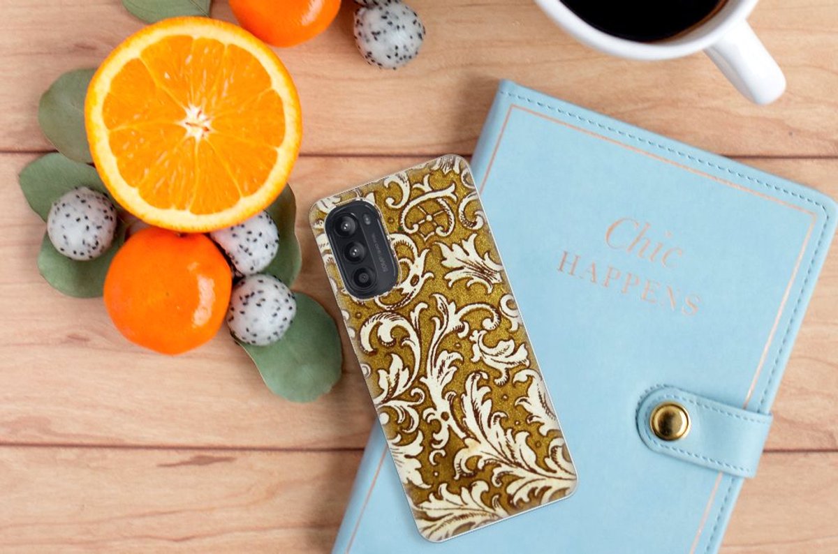 Siliconen Hoesje Motorola Moto G52/G82 Barok Goud