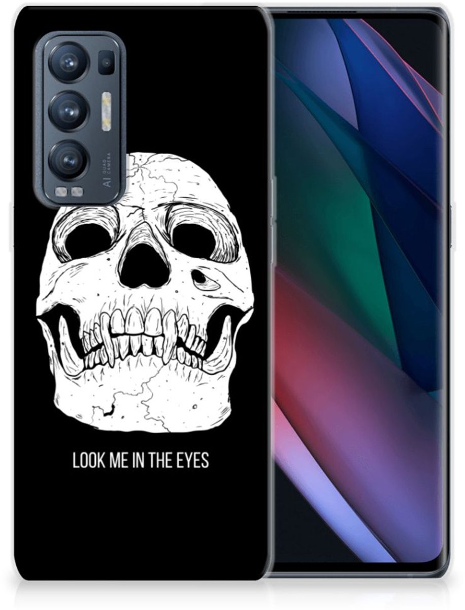 Silicone Back Case OPPO Find X3 Neo Skull Eyes