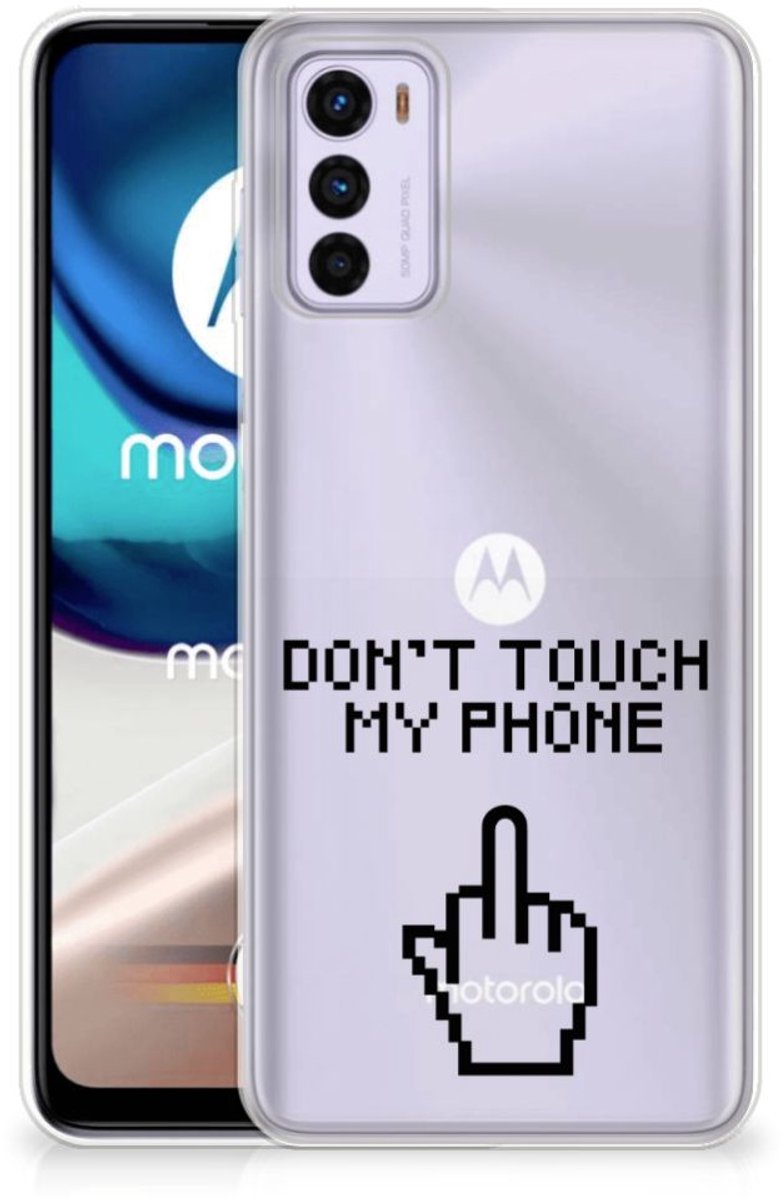 Motorola Moto G42 Silicone-hoesje Finger Don't Touch My Phone