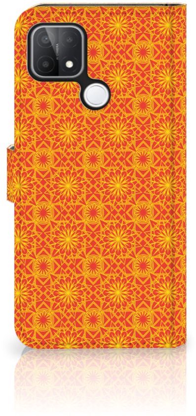 Etui portefeuille OPPO A15 Etui pour téléphone Batik Orange