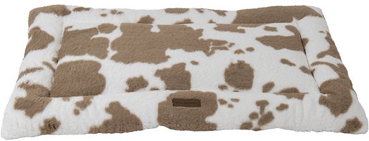 Animal Boulevard Ab10748 - Manden En Kussens - Hond - Ab Cow Plush Bench Kussen Wit/mokka-m 73x45cm - Maat: M