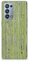 Coque pour OPPO Reno6 Pro+ 5G TPU Silicone Bumper Wood Green