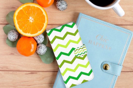 Etui pour téléphone OPPO A15 Etui à rabat Zigzag Vert