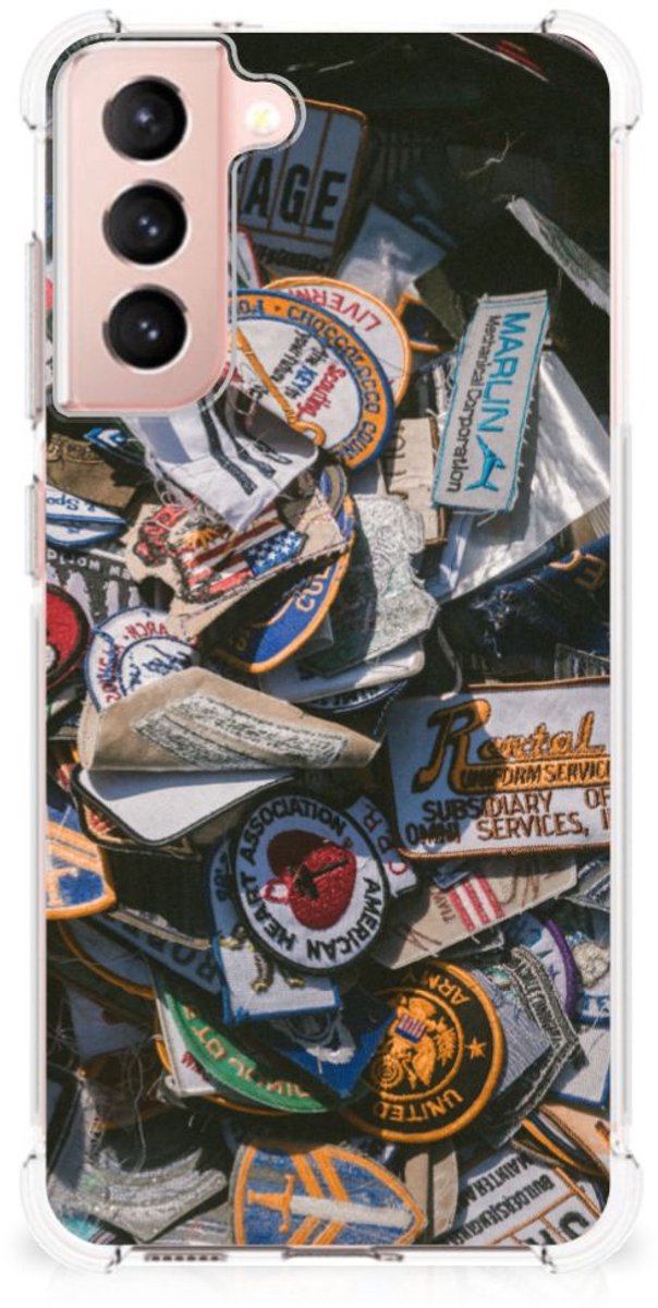 Samsung Galaxy S21 FE Anti-shock Hoesje met foto Badges
