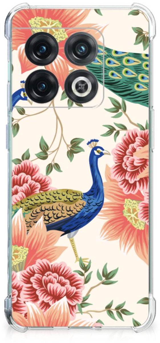 Case Anti-shock voor OnePlus 10 Pro Pink Peacock