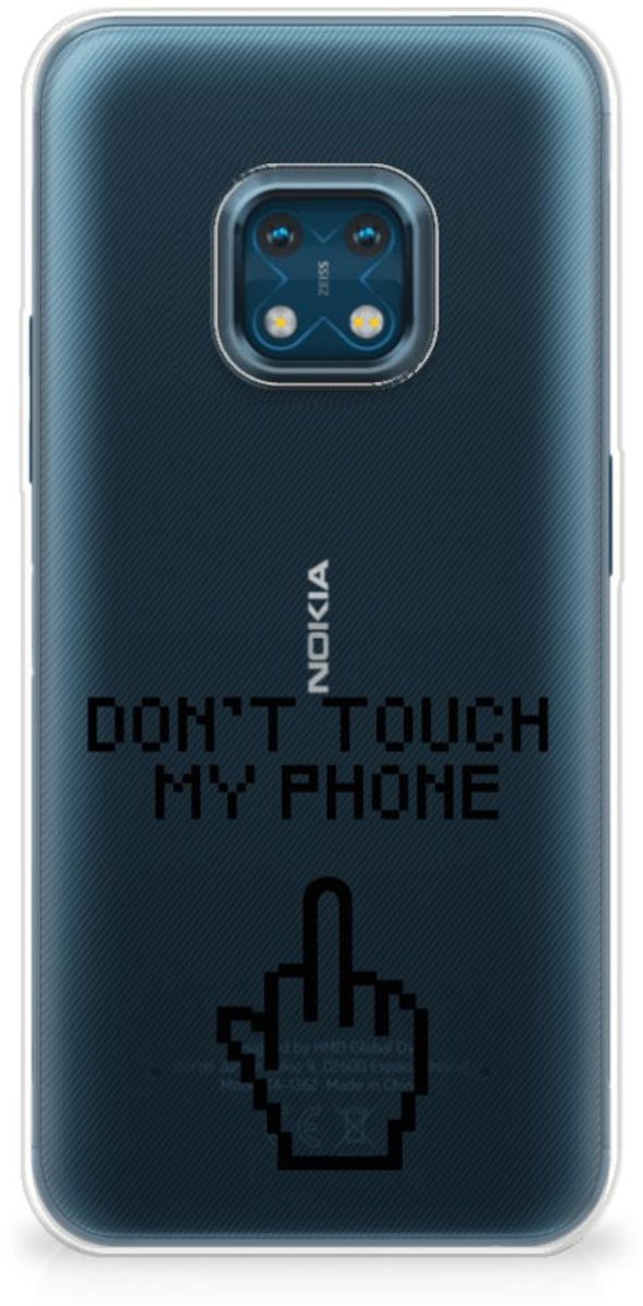 Nokia XR20 Silicone-hoesje Finger Don't Touch My Phone