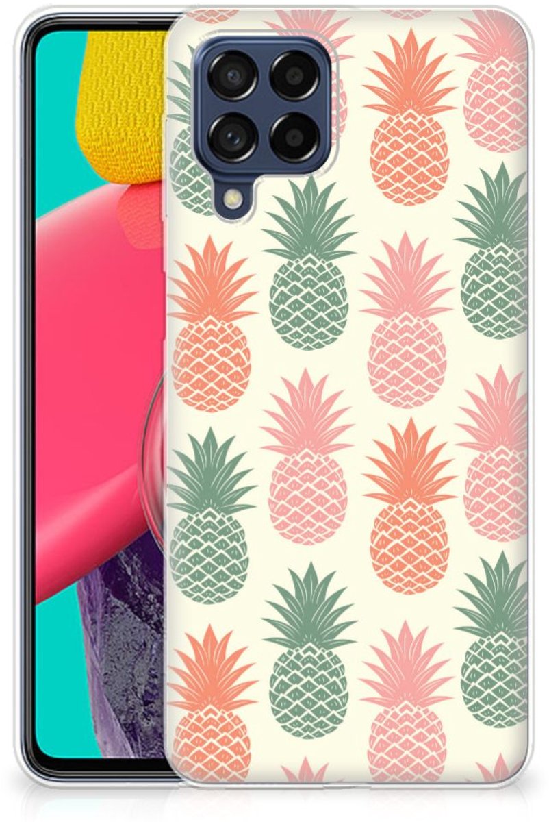 Samsung Galaxy M53 Siliconen Case Ananas