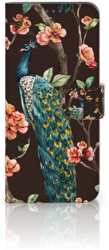 Coque OPPO Reno 6 Pro+ 5G Bumper Housse Etui de Protection Compatible avec Peacock Avec Des Fleurs